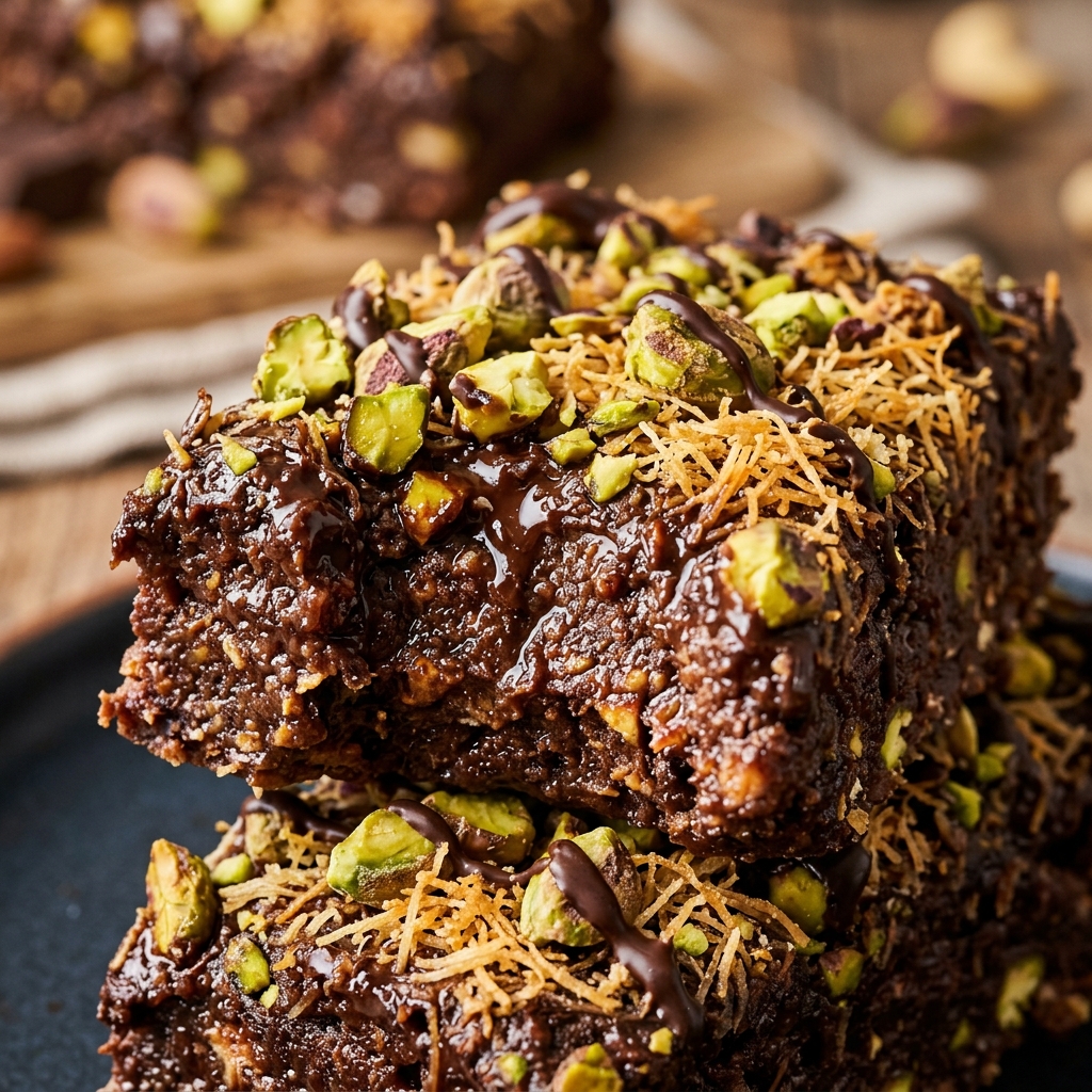 Dubai Chocolate Protein Bars Homemade