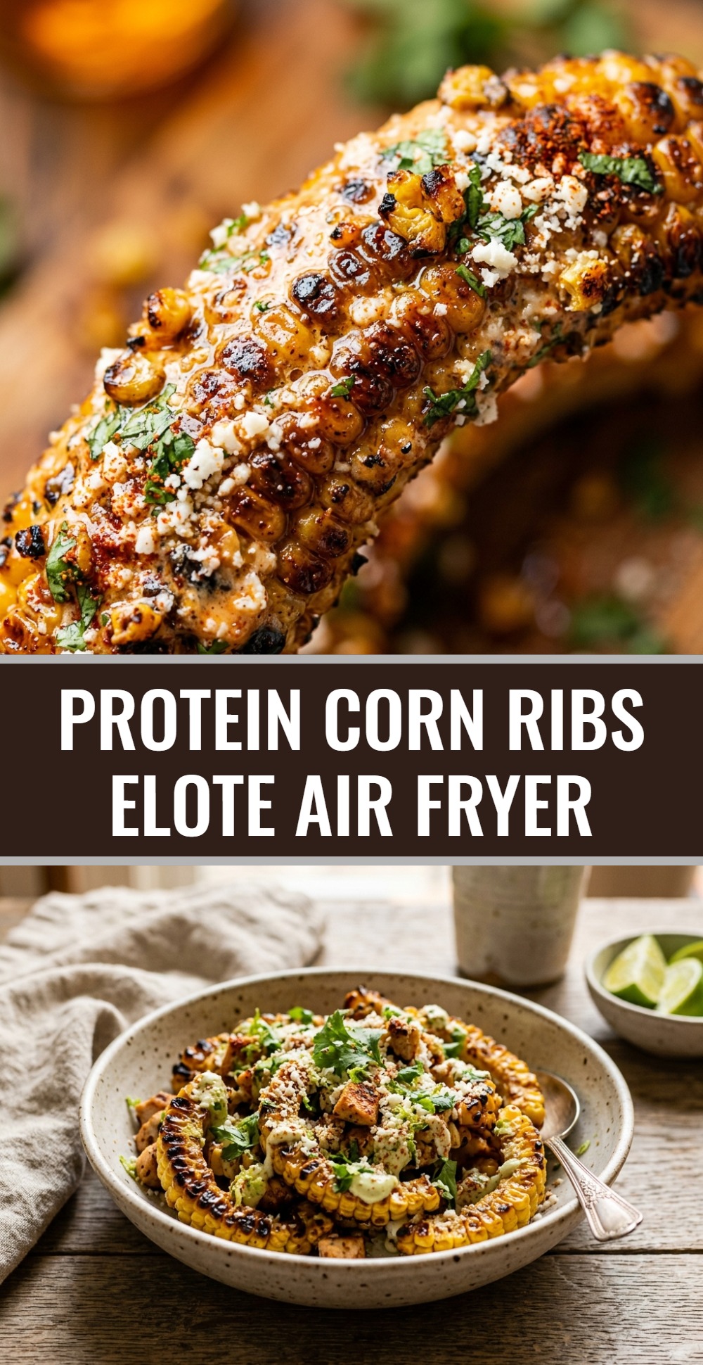 Protein Corn Ribs Elote Air Fryer